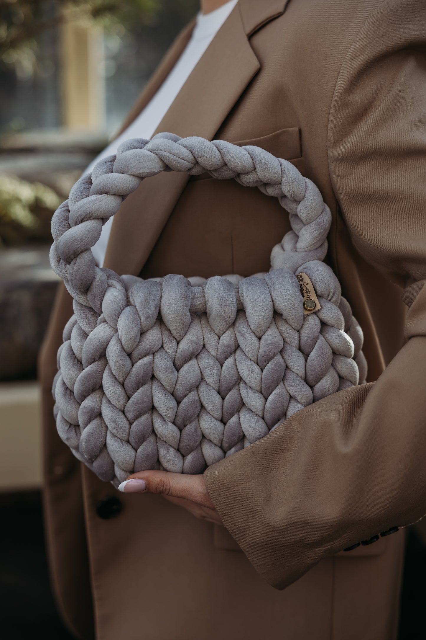 velvet handbag, chunky velvet bag, statement handbag, designer velvet bag, luxury soft bag, handmade velvet bag, unique fashion bag, trendy soft bag, machine washable handbag, elegant evening bag, soft chunky velvet handbag for everyday wear, handmade statement bag with a long handle, luxury machine washable bag for special occasions, unique velvet crossbody bag for women, fashion-forward plush bag with scarf