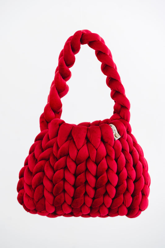 velvet handbag, chunky velvet bag, statement handbag, designer velvet bag, luxury soft bag, handmade velvet bag, unique fashion bag, trendy soft bag, machine washable handbag, elegant evening bag, soft chunky velvet handbag for everyday wear, handmade statement bag with a long handle, luxury machine washable bag for special occasions, unique velvet crossbody bag for women, fashion-forward plush bag with scarf