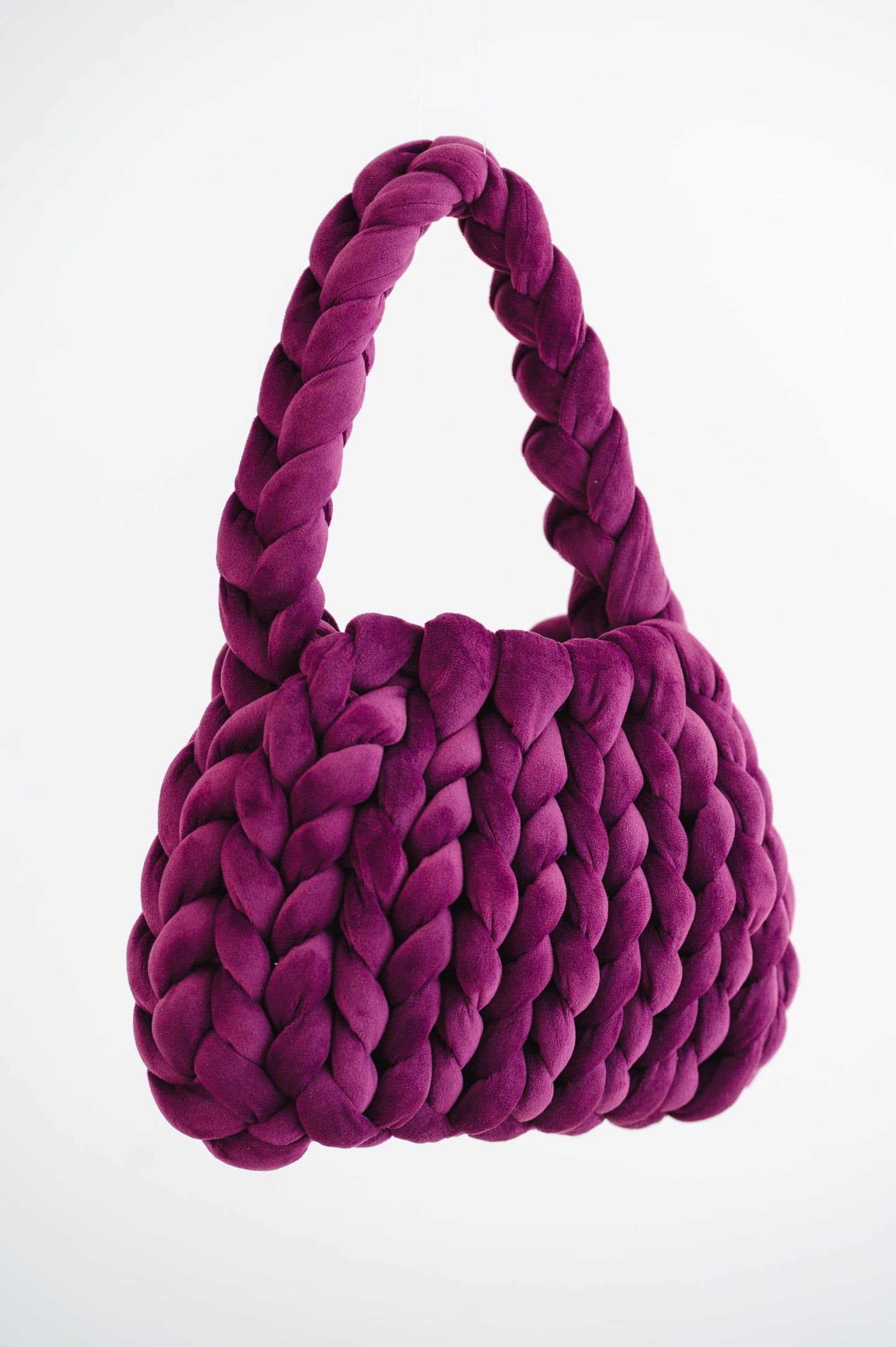 velvet handbag, chunky velvet bag, statement handbag, designer velvet bag, luxury soft bag, handmade velvet bag, unique fashion bag, trendy soft bag, machine washable handbag, elegant evening bag, soft chunky velvet handbag for everyday wear, handmade statement bag with a long handle, luxury machine washable bag for special occasions, unique velvet crossbody bag for women, fashion-forward plush bag with scarf